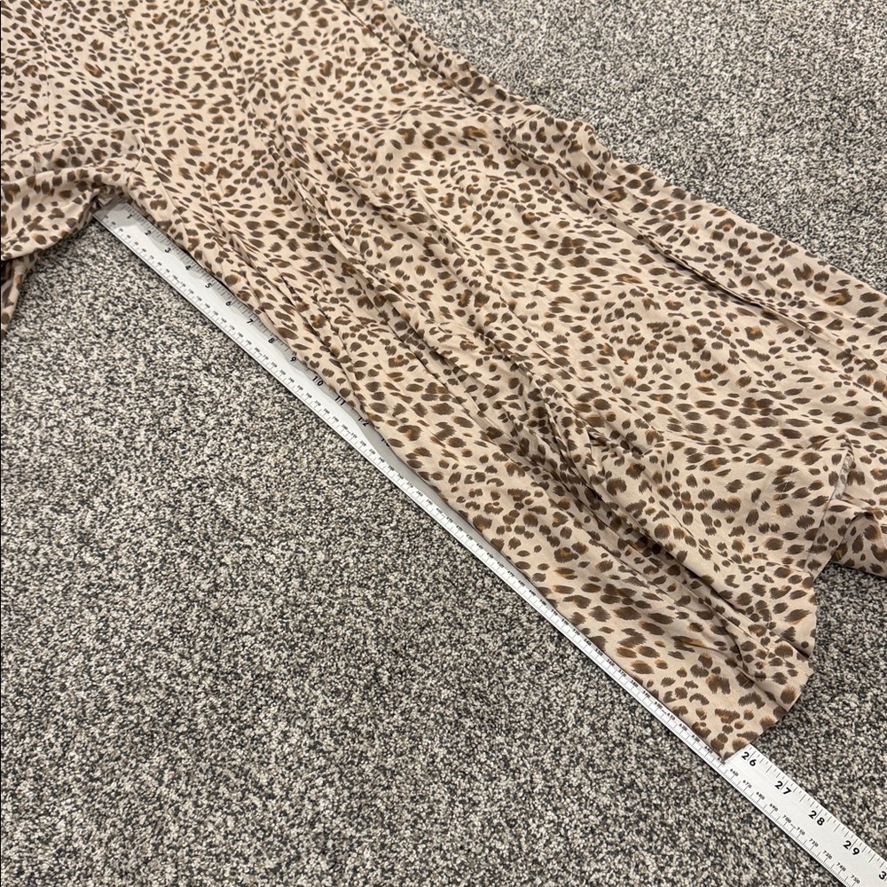 Petal & Pup Animal Print Extra Wide Leg Cropped High Waist Flowy Pants Size XS - Picture 14 of 15